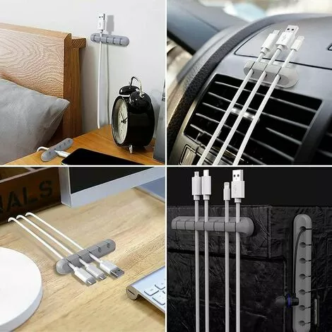 FLETéçA Support De Cable Serre-cables Gestion Des Cables, Paquet De 3 Pinces Pour Cables Gestion Des Cables Organisateur De Cables Gestion Des Cables Polyvalente-B 4 FLETéçA Support De Cable Serre-cables Gestion Des Cables, Paquet De 3 Pinces Pour Cables Gestion Des Cables Organisateur De Cables Gestion Des Cables Polyvalente-B – Image 4