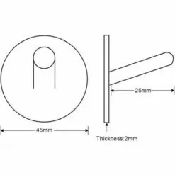 FLETéçA 2 Pièces Crochet Adhésif Crochet Mural Salle De Bains En Acier Inox Crochets Serviettes Pour Bain Cuisine Toilettes Placards Noir Rond -Treuil, cric, palan et accessoires Soldes Boutique 66968966 5
