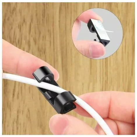 FLETéçA 60 Pièces De Serre-cables, Support De Cable Avec Base Adhésive, Jeu De Serre-cables Pour Bureau, Cordon D'alimentation, Transparent 4 FLETéçA 60 Pièces De Serre-cables, Support De Cable Avec Base Adhésive, Jeu De Serre-cables Pour Bureau, Cordon D'alimentation, Transparent – Image 4