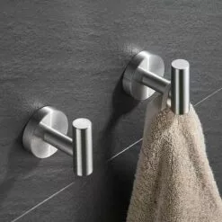 FLETéçA Lot De 2 Crochets Muraux En Acier Inoxydable Brossé 6 FLETéçA Lot De 2 Crochets Muraux En Acier Inoxydable Brossé -Treuil, cric, palan et accessoires Soldes Boutique 66969237 2