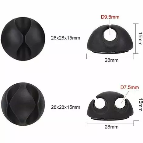FLETéçA Clips Et Attache-câbles Murales Lot De 12 Clips Câble Durable, Range-câbles Et Serre-câbles, Self-adhésif, Organiseur Et Gestion De Câble 3 FLETéçA Clips Et Attache-câbles Murales Lot De 12 Clips Câble Durable, Range-câbles Et Serre-câbles, Self-adhésif, Organiseur Et Gestion De Câble – Image 3