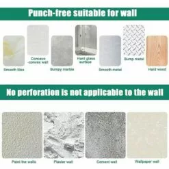 FLETéçA 10 Pièces Crochet Adhésif , Crochet Mural Salle De Bains En Acier Inox, Porte Serviette Auto-Adhesif Imperméable Pour La Cuisine, Le Salon Et Le Bureau,Pas Besoin De Poinçonner -Treuil, cric, palan et accessoires Soldes Boutique 66969587 4