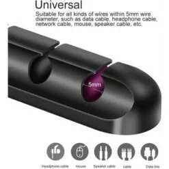 FLETéçA Clips Et Attache-câbles Murales Pinces Pour Câbles Organisateur De Gestion Des Câbles, Crochets Adhésifs, Support De Câble Pour Câbles D'alimentation Et Câbles Pour Accessoires De Charge, Câble De Souris, PC, Bureau Et Maison (5) -Treuil, cric, palan et accessoires Soldes Boutique 66969905 3