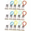 FLETéçA Clips De Torchon, Métal Clips De Cuisine Suspendus, Multicolores Serviette Accrochant Le Crochet Pour Tissu, Soutiens-Gorge, Chaussettes, Gants, Pantalons 46 X 16 X 7 Mm (15pcs)