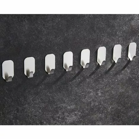 FLETéçA Crochets Adhésif Crochet Mural Acier Inoxydable Porte Serviettes Pour Cuisine Salle De Bain 8 Pièces 5 FLETéçA Crochets Adhésif Crochet Mural Acier Inoxydable Porte Serviettes Pour Cuisine Salle De Bain 8 Pièces – Image 5