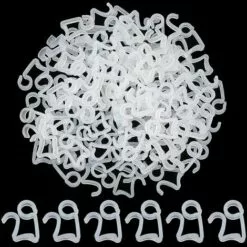 FLETéçA Intérieur 100 Morceaux De Crochet De Lumière De Noël Crochets Extérieurs Pour Les Guirlandes De Bardeau De Gouttière, Blanc