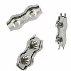 YIENJAOY Serre-câble , AGILITY Serre Cable Acier 3mm 12 Pièces Serre Câbles Duplex Pince De Câble Acier Inoxydable 304 D'agrafe De Câble,Câble Poignées Pour 2mm Câble Métalliques Pince À Câble Corde à Linge -Treuil, cric, palan et accessoires Soldes Boutique 67145206 5