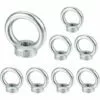 GGNRALNY M10 écrou à Oeil, Anneau De Levage Boulon à œil, Acier Inoxydable 304 écrou De Bague, Piton à Visser Ecrous - 8 Pcs