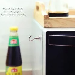 ZOLGINAH Lot De 10 Crochets Magnétiques, 10 Kg + Aimant Puissant Avec Crochet Pour Réfrigérateur, Crochet De Croisière Robuste Pour Plafond, Crochet Magnétique -Treuil, cric, palan et accessoires Soldes Boutique 67395267 4