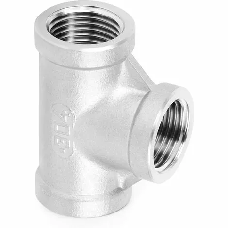 YIDOMDE Raccords En T En Acier Inoxydable Raccords Filetés Internes 304 DN15 Épaississement 2 YIDOMDE Raccords En T En Acier Inoxydable Raccords Filetés Internes 304 DN15 Épaississement – Image 2