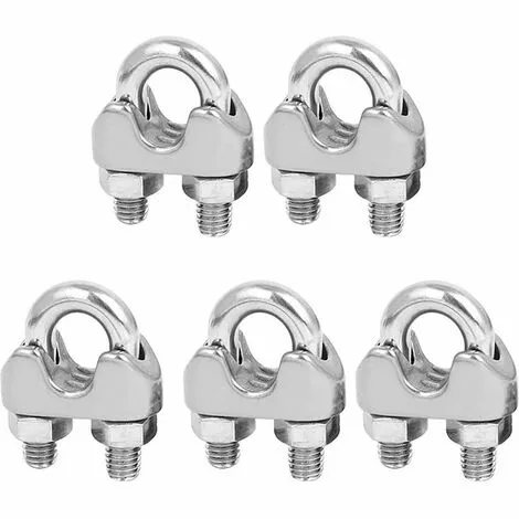 YIENJAOY AGILITY 5 Pièces M6 Pince À Câble En Acier Pinces En Forme De U Boulon En U Pince À Corde En Forme De U Pour Câble Corde À Linge En Acier Serre-Câble En Acier Pinces En Acier 1 YIENJAOY AGILITY 5 Pièces M6 Pince À Câble En Acier Pinces En Forme De U Boulon En U Pince À Corde En Forme De U Pour Câble Corde À Linge En Acier Serre-Câble En Acier Pinces En Acier