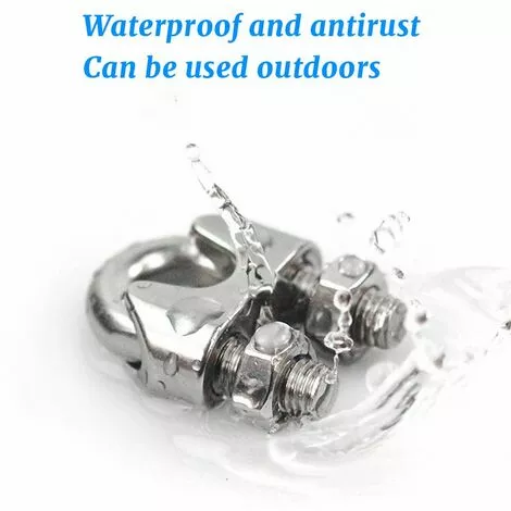 YIENJAOY AGILITY 5 Pièces M6 Pince À Câble En Acier Pinces En Forme De U Boulon En U Pince À Corde En Forme De U Pour Câble Corde À Linge En Acier Serre-Câble En Acier Pinces En Acier 2 YIENJAOY AGILITY 5 Pièces M6 Pince À Câble En Acier Pinces En Forme De U Boulon En U Pince À Corde En Forme De U Pour Câble Corde À Linge En Acier Serre-Câble En Acier Pinces En Acier – Image 2