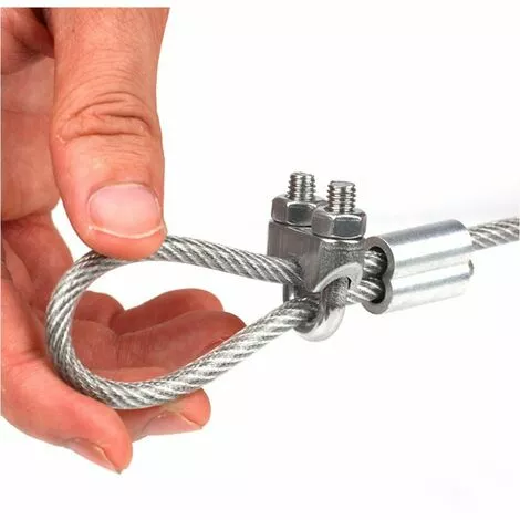 YIENJAOY AGILITY 5 Pièces M6 Pince À Câble En Acier Pinces En Forme De U Boulon En U Pince À Corde En Forme De U Pour Câble Corde À Linge En Acier Serre-Câble En Acier Pinces En Acier 4 YIENJAOY AGILITY 5 Pièces M6 Pince À Câble En Acier Pinces En Forme De U Boulon En U Pince À Corde En Forme De U Pour Câble Corde À Linge En Acier Serre-Câble En Acier Pinces En Acier – Image 4
