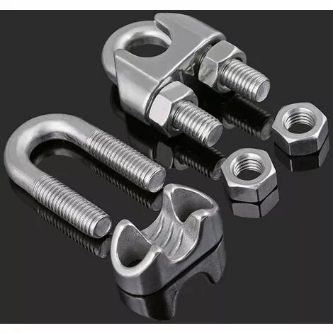 YIENJAOY AGILITY 5 Pièces M6 Pince À Câble En Acier Pinces En Forme De U Boulon En U Pince À Corde En Forme De U Pour Câble Corde À Linge En Acier Serre-Câble En Acier Pinces En Acier 5 YIENJAOY AGILITY 5 Pièces M6 Pince À Câble En Acier Pinces En Forme De U Boulon En U Pince À Corde En Forme De U Pour Câble Corde À Linge En Acier Serre-Câble En Acier Pinces En Acier – Image 5