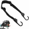 LADACèE Tendeur Vélo En Nylon Sangle De Bagages Avec Crochet Sangle Tendeur Élastique Rétractable Élastique Casque Sangle 60-90cm Lock Tendeur Plat Sangle Accessoire Pour Moto Vélo Bagage(Noir)