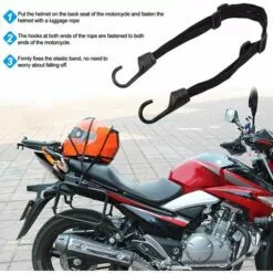 LADACèE Tendeur Vélo En Nylon Sangle De Bagages Avec Crochet Sangle Tendeur Élastique Rétractable Élastique Casque Sangle 60-90cm Lock Tendeur Plat Sangle Accessoire Pour Moto Vélo Bagage(Noir) -Treuil, cric, palan et accessoires Soldes Boutique 67860819 4