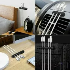 LLOVE Clips Câble Organisateur Bureau, Lot De 3 Support De Câble, Organisateur De Cordon, Gestion Des Cables, Câble Rangement Pour USB Câbles De Chargeur/Souris/Écouteur/PC -Treuil, cric, palan et accessoires Soldes Boutique 67915420 2