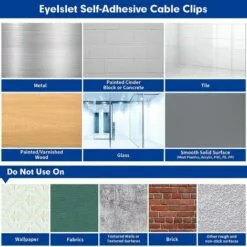 ABCRITAL Clips De Câble Auto-adhésifs Organisateur Drop Wire Holder Cord Management -White -Treuil, cric, palan et accessoires Soldes Boutique 67947690 3