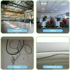 LLOVE Clips Et Attache-câbles Murales 60 Pcs Clips De Câble Adhésif,plastique Organisateurs De Cordon De Câble Clip De Gestion De Stockage De Câble Pour Bureau à Domicile - Noir, Blanc -Treuil, cric, palan et accessoires Soldes Boutique 68014151 5