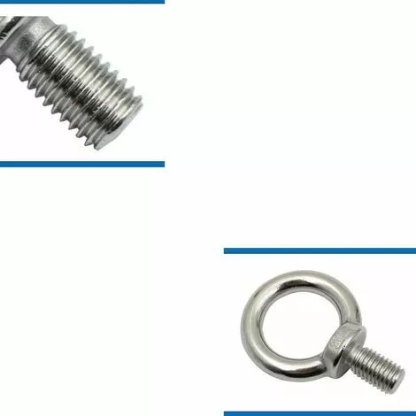 GRID COOL Lot De 10 Boulons à œil M8 En Acier Inoxydable, Boulons à œil Antirouille, Boulon à œil Rond, Boulon à œil Rond, Boulon à œil, Acier Inoxydable 304, Pas Facile à Corroder. 3 GRID COOL Lot De 10 Boulons à œil M8 En Acier Inoxydable, Boulons à œil Antirouille, Boulon à œil Rond, Boulon à œil Rond, Boulon à œil, Acier Inoxydable 304, Pas Facile à Corroder. – Image 3