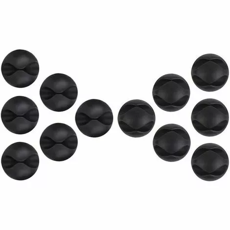 LLOVE Clips Et Attache-câbles Murales Lot De 12 Clips Câble Durable, Range-câbles Et Serre-câbles, Self-adhésif, Organiseur Et Gestion De Câble 1 LLOVE Clips Et Attache-câbles Murales Lot De 12 Clips Câble Durable, Range-câbles Et Serre-câbles, Self-adhésif, Organiseur Et Gestion De Câble