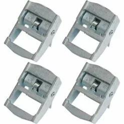 MERéTéET Boucle En Alliage De Zinc, 4 Pièces Boucle En Alliage De Zinc Pour Les Cargaisons D'arrimage Robustes Sangle Tendeur Fixe Boucle à Cliquet(25mm),KoleZy -Treuil, cric, palan et accessoires Soldes Boutique 68274476 3