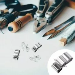LLOVE 50Pcs Clips De Fil Métallique Pour Remorque Remorque Cadre De Câble Pince Pour Panneau Solaire Sunrunner Solaire Photovoltaïque Clips De Câble -Treuil, cric, palan et accessoires Soldes Boutique 68573864 4