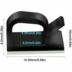 Cisea Clips Et Attache-câbles Murales 60 Pcs Clips De Câble Adhésif,plastique Organisateurs De Cordon De Câble Clip De Gestion De Stockage De Câble Pour Bureau à Domicile - Noir, Blanc -Treuil, cric, palan et accessoires Soldes Boutique 68584503 3