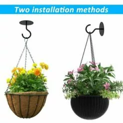 YIDOMDE Crochet De Plafond Montage à Visser Crochet Mural Supérieur Pour Suspendus Lumière, Panier De Plantes Jardin, Jardinières, Mangeoires à Oiseaux, Lanternes, Carillons éoliens, Moustiquaire (2pcs) -Treuil, cric, palan et accessoires Soldes Boutique 68607657 3