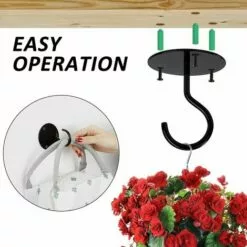 YIDOMDE Crochet De Plafond Montage à Visser Crochet Mural Supérieur Pour Suspendus Lumière, Panier De Plantes Jardin, Jardinières, Mangeoires à Oiseaux, Lanternes, Carillons éoliens, Moustiquaire (2pcs) -Treuil, cric, palan et accessoires Soldes Boutique 68607657 4