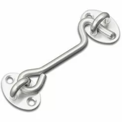 YIDOMDE Crochet Température, Crochet De Cabine Dure 2pc Épaississement Du Château En Acier Inoxydable Verrouillage Robuste Porte-porte Porte-porte D'essai Pour La Fenêtre De Porte De Jardin (argent 100mm)