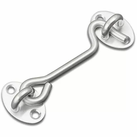 YIDOMDE Crochet Température, Crochet De Cabine Dure 2pc Épaississement Du Château En Acier Inoxydable Verrouillage Robuste Porte-porte Porte-porte D'essai Pour La Fenêtre De Porte De Jardin (argent 100mm) 1 YIDOMDE Crochet Température, Crochet De Cabine Dure 2pc Épaississement Du Château En Acier Inoxydable Verrouillage Robuste Porte-porte Porte-porte D'essai Pour La Fenêtre De Porte De Jardin (argent 100mm)