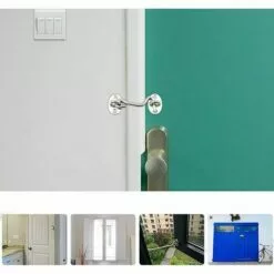 YIDOMDE Crochet Température, Crochet De Cabine Dure 2pc Épaississement Du Château En Acier Inoxydable Verrouillage Robuste Porte-porte Porte-porte D'essai Pour La Fenêtre De Porte De Jardin (argent 100mm) 8 YIDOMDE Crochet Température, Crochet De Cabine Dure 2pc Épaississement Du Château En Acier Inoxydable Verrouillage Robuste Porte-porte Porte-porte D'essai Pour La Fenêtre De Porte De Jardin (argent 100mm) -Treuil, cric, palan et accessoires Soldes Boutique 68684847 4