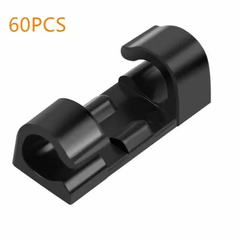 YIDOMDE 60 Pièces De Serre-cables, Support De Cable Avec Base Adhésive, Jeu De Serre-cable Pour Bureau, Cordon D'alimentation, Noir 1 YIDOMDE 60 Pièces De Serre-cables, Support De Cable Avec Base Adhésive, Jeu De Serre-cable Pour Bureau, Cordon D'alimentation, Noir