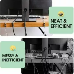 YIDOMDE 60 Pièces De Serre-cables, Support De Cable Avec Base Adhésive, Jeu De Serre-cable Pour Bureau, Cordon D'alimentation, Noir 7 YIDOMDE 60 Pièces De Serre-cables, Support De Cable Avec Base Adhésive, Jeu De Serre-cable Pour Bureau, Cordon D'alimentation, Noir -Treuil, cric, palan et accessoires Soldes Boutique 68684914 3