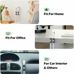 YIDOMDE 60 Pièces De Serre-cables, Support De Cable Avec Base Adhésive, Jeu De Serre-cable Pour Bureau, Cordon D'alimentation, Noir 8 YIDOMDE 60 Pièces De Serre-cables, Support De Cable Avec Base Adhésive, Jeu De Serre-cable Pour Bureau, Cordon D'alimentation, Noir -Treuil, cric, palan et accessoires Soldes Boutique 68684914 4