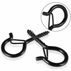 Cisea Lot De 20 Crochets à Visser Noir 4 Mm X 55 Mm -Treuil, cric, palan et accessoires Soldes Boutique 68695779 3