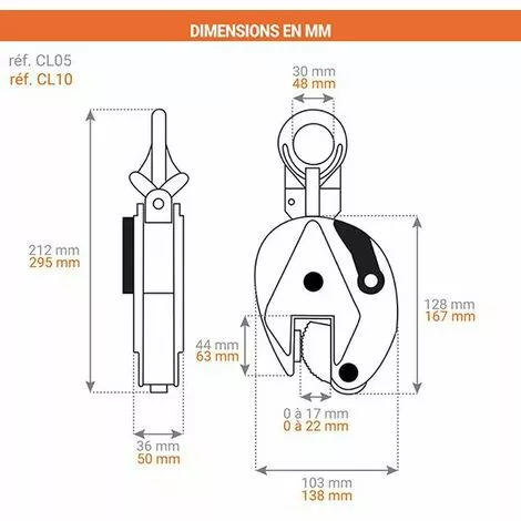 APPAREIL DE LEVAGE - MATISERE Pince De Levage Vertical - 3000kg - CL30 2 APPAREIL DE LEVAGE - MATISERE Pince De Levage Vertical - 3000kg - CL30 – Image 2