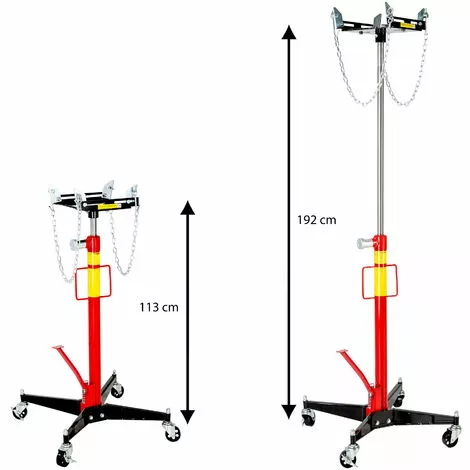 TECTAKE V?rin De Fosse Hydraulique Support Moteur 500 Kg Réglable En Acier - Rouge 2 TECTAKE V?rin De Fosse Hydraulique Support Moteur 500 Kg Réglable En Acier - Rouge – Image 2