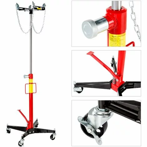 TECTAKE V?rin De Fosse Hydraulique Support Moteur 500 Kg Réglable En Acier - Rouge 3 TECTAKE V?rin De Fosse Hydraulique Support Moteur 500 Kg Réglable En Acier - Rouge – Image 3
