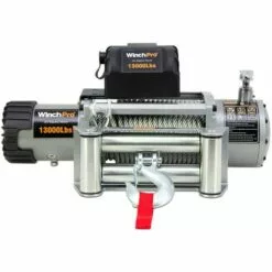 WinchPro - Treuil Électrique 12V 5900kg/13000lbs, Câble En Acier De 26m, 2 Télécommandes Incluses (1 Sans Fil, 1 Câble), Pour Tout-terrain, 4x4, Remorques
