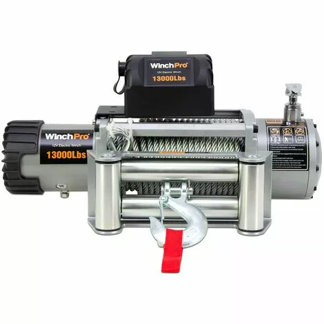 WinchPro - Treuil Électrique 12V 5900kg/13000lbs, Câble En Acier De 26m, 2 Télécommandes Incluses (1 Sans Fil, 1 Câble), Pour Tout-terrain, 4x4, Remorques 1 WinchPro - Treuil Électrique 12V 5900kg/13000lbs, Câble En Acier De 26m, 2 Télécommandes Incluses (1 Sans Fil, 1 Câble), Pour Tout-terrain, 4x4, Remorques