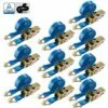 AREBOS 10x Sangle D'Arrimage à Cliquet 800 Kg, 6 M - Bleu