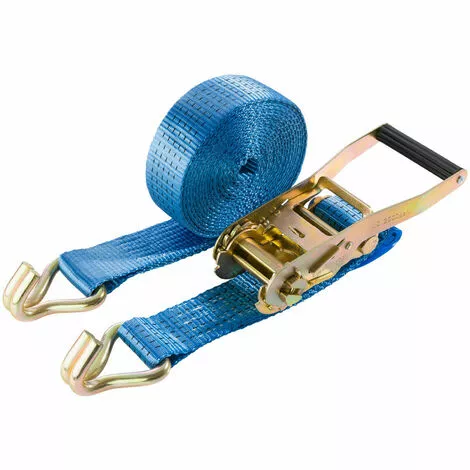 AREBOS 4 X Sangle D'arrimage D'attache | 6m X 50mm | LC5000 DaN | 5 Tonnes | Polyester - Bleu 3 AREBOS 4 X Sangle D'arrimage D'attache | 6m X 50mm | LC5000 DaN | 5 Tonnes | Polyester - Bleu – Image 3