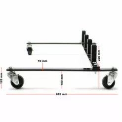 WILTEC Support Rack Rangement Mobile Pour 4 X Chariots Jack Hydraulique Rack Transport Positionnement -Treuil, cric, palan et accessoires Soldes Boutique 9827333 3